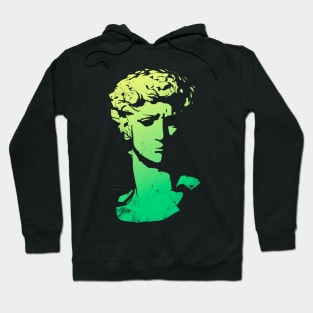 Greek Face Abstract - Green Hoodie